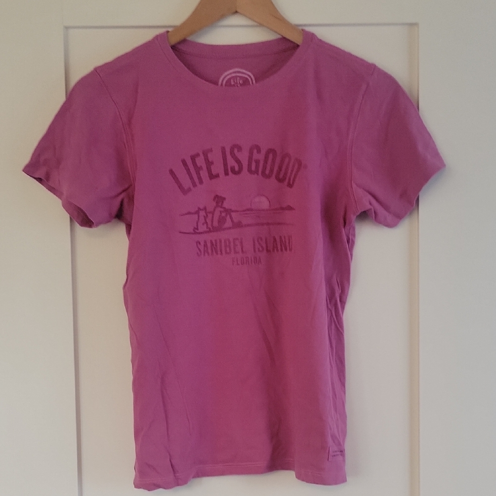 Life Is Good Women's Pink Short Sleeve Tee